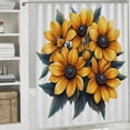 thumbnail image 5 of Bathroom Shower Curtain Sets with Rugs, Yellow Leaf Pattern Printed on Bathroom Rugs and Shower Curtain Sets, Great for Master Bath Beach House Modern Home, 72 x 72 inches, 5 of 8