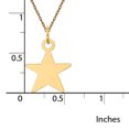 thumbnail image 2 of Primal Gold 14 Karat Yellow Gold Star Disc Charm with 18-inch Cable Rope Chain, 2 of 5