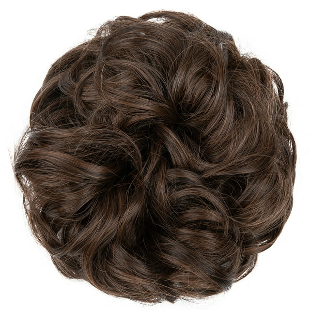 Peluca de seda de alta temperatura, rizador de cabello para mujer, anillo elástico para el cabello, disco de simulación esponjoso desordenado, brote de cabello, bolsa de cabello falso