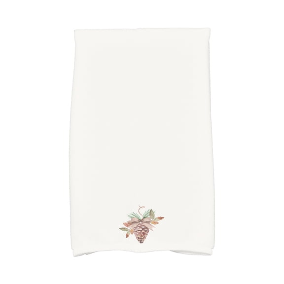 Natural Oranment 16 x 25 Inch Off White Holiday Print Kitchen Towel