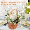 thumbnail image 4 of MasteelfCA 4pcs Mini Woven Baskets Miniature Flower Basket Mini Picnic Basket Mini Rattan Baskets, 4 of 9