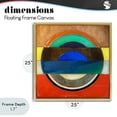 thumbnail image 4 of Stupell Industries Modern Bisected Circle Structure Gold Floating Frame Canvas Art, 25 x 25, by Matthew Finger, 4 of 8