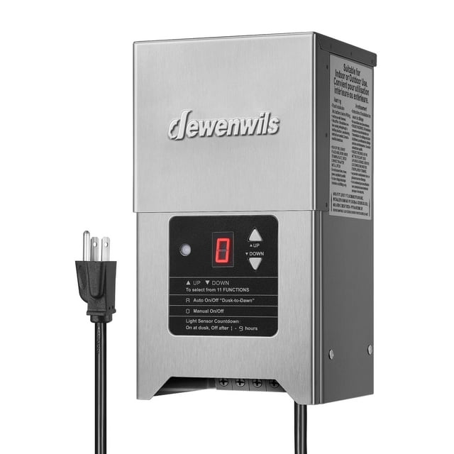 Transformador de paisaje de bajo voltaje DEWENWILS 300 W con fotocélula