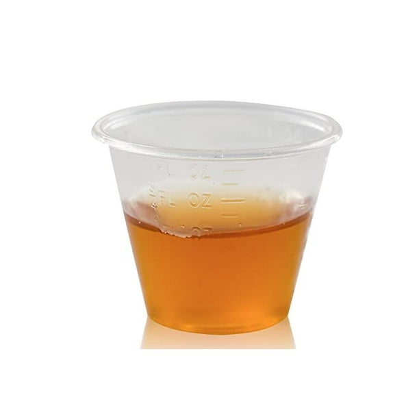Small Plastic Disposable Medicine Cups 1 Ounce Measuring / Mixing Cups