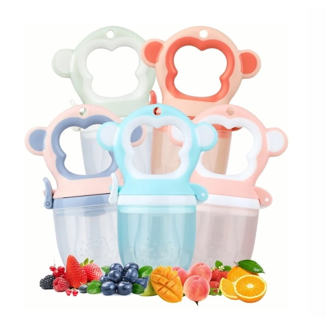 Chupón Fruta Y Papilla Alimentador Para Bebé Mordedera 5pcs