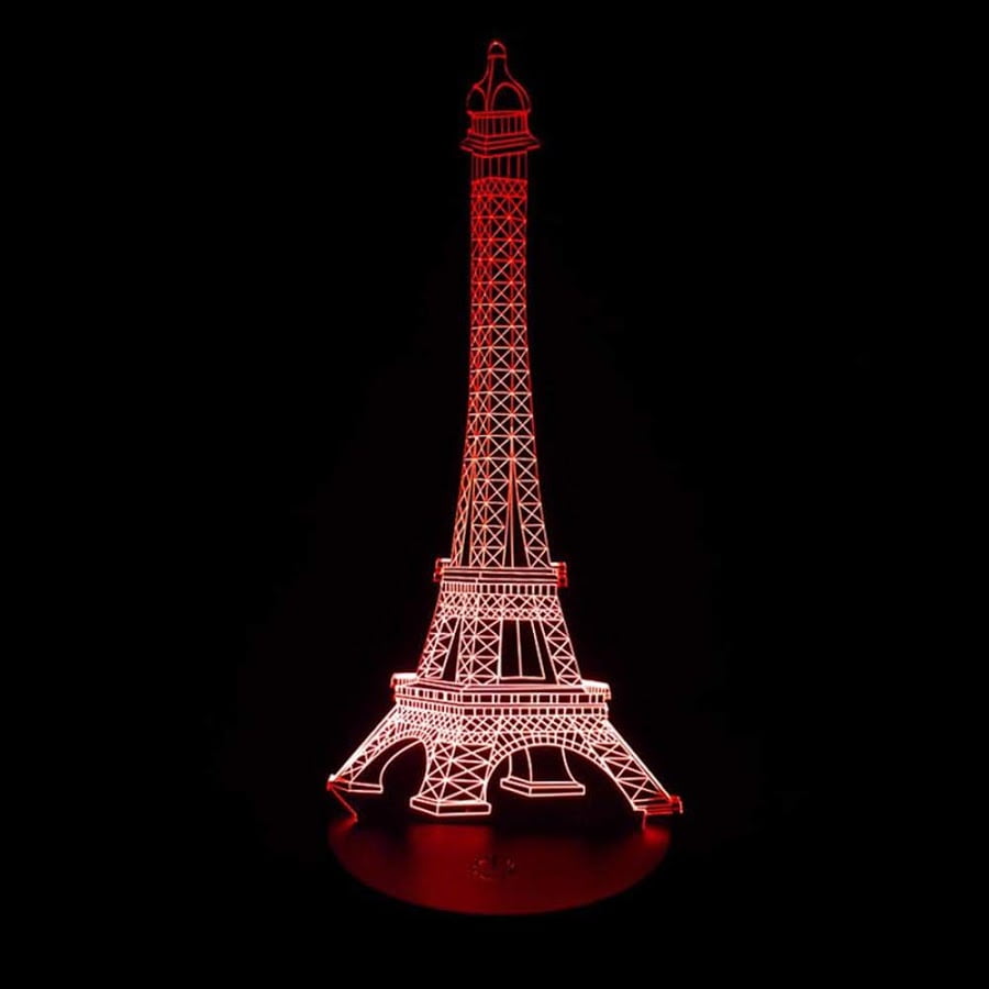 Led Light Up Eiffel Tower Built In Color Changing Night Light