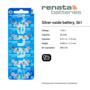 Renata 361 SR721W 1.55V Silver Oxide Watch Battery