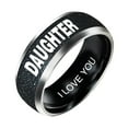 thumbnail image 4 of Fashion Mom Dad Daughter Son Letters Band Stainless Steel Family Member Ring, 4 of 5