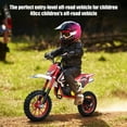 thumbnail image 6 of Kolpty Dirt Bike, 49cc 2-Stroke Kids Dirt Bike, Gas Power Motocross, Beach Off Road Mini Motorcycle, Children Pocket Motorbike with Disc Brakes, 6 of 8