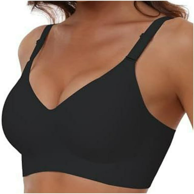 Yuyuzo Womens Wireless Bras Deep V No Underwire Push up Bras Full Coverage Seamless Bralettes