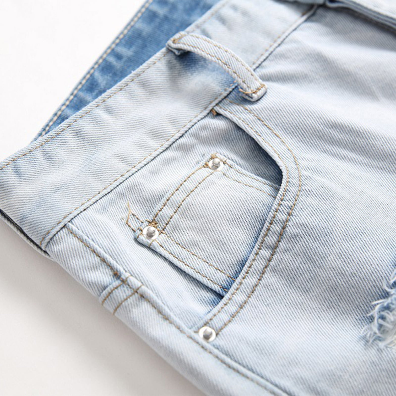 WDSFT Men's Jeans Straight Hole Tide Brand Beggar Pants 2020 Blue, Size :  28 : Amazon.in: Fashion