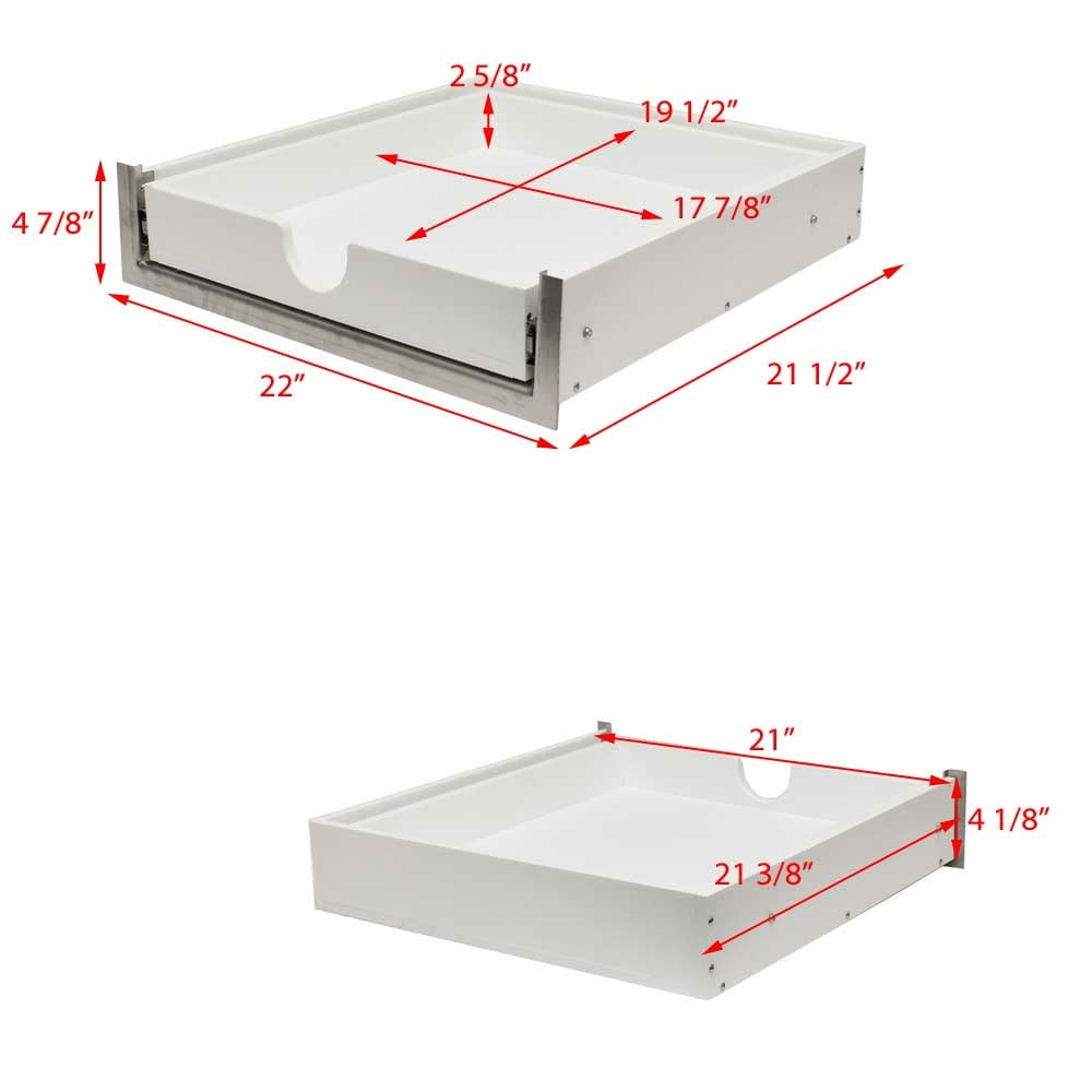 Aviara Boat Refrigerator Unit Drawer 556298 | 22 x 21 1/2 Inch White