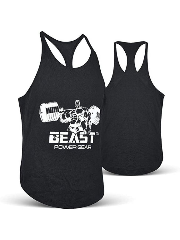 Men's Gym Stringer Tank Top Y-Back Bodybuilding Cut Shirt Fitness Training Mesh Sleeveless Vest