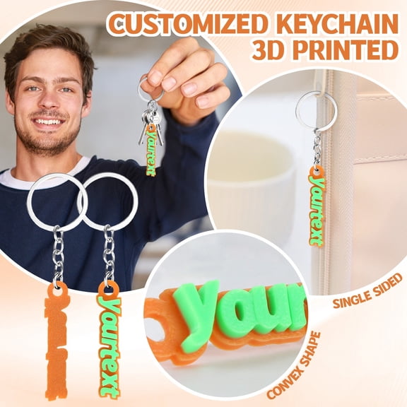 GuFamilya DIY 3D Printed Keychain Can Be Used For DIY Keychains Multicolor