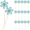 thumbnail image 1 of 100Pcs Cupcake Toppers Snowflake Cake Picks Cupcake Decor Birthday Party Supplies, 1 of 3