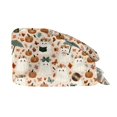 thumbnail image 3 of Voska Women's Halloween Print Scrub Cap Work Hat Cotton Adjustable Breathable Full Coverage Nurse Hat Cosplay Daily Shower Hair Cap White one size, 3 of 6