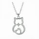 thumbnail image 1 of Collar con colgante de gato de plata de ley para mujeres, adolescentes y niñas ER, 1 of 6