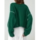 thumbnail image 2 of Suéter PRETTYGARDEN Otoño 2025 Cuello Alto Oversize Talla L - Verde Oscuro, 2 of 7