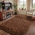 thumbnail image 5 of Pentantan 9ft x 12ft Shag Area Rugs, Fluffy Rug for Living Room Bedroom, Soft Plush Pile Indoor Carpet, Coffee, 5 of 7