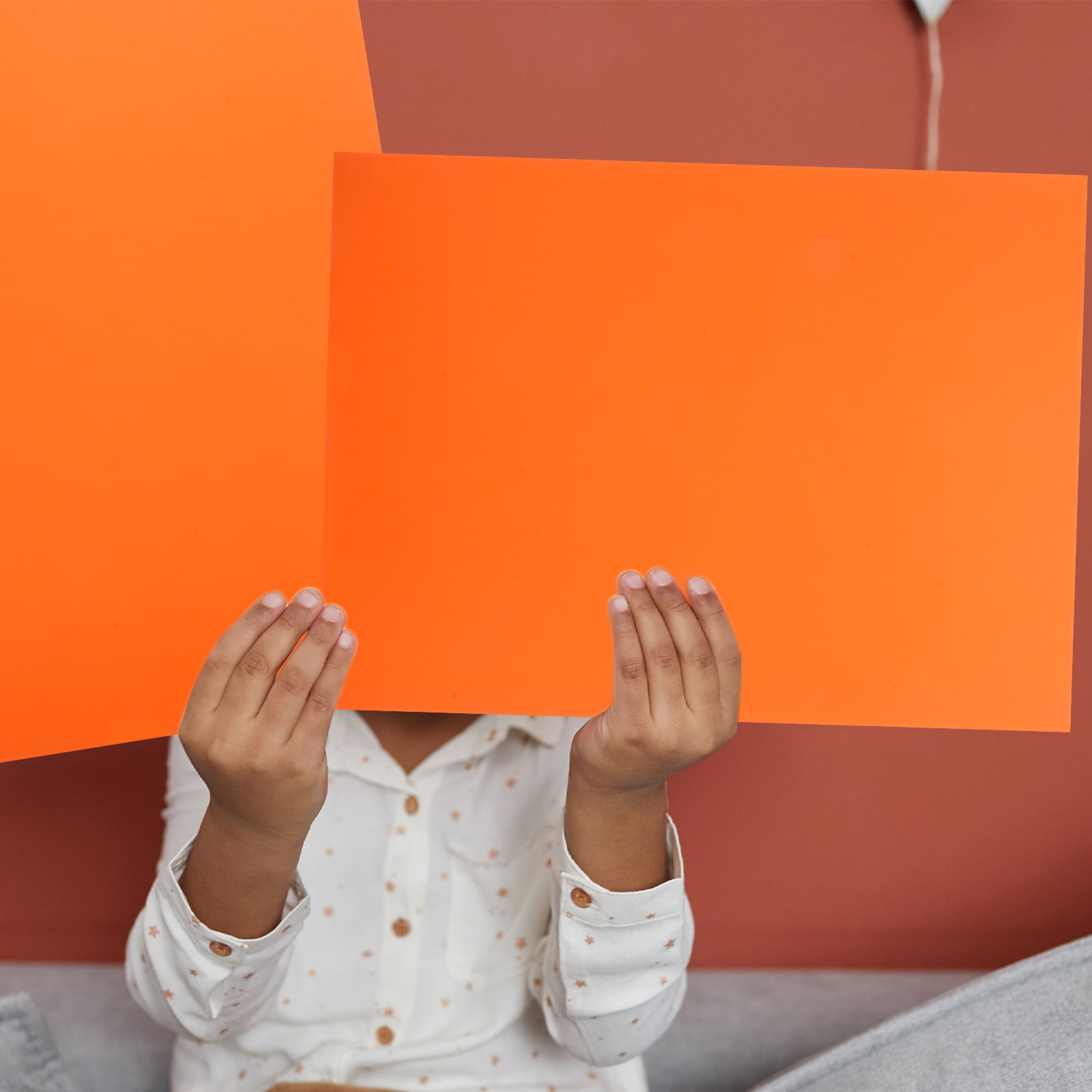 Worgeous  50 Sheets A4 Craft Paper Colored Construction Card Stock Child Orange
