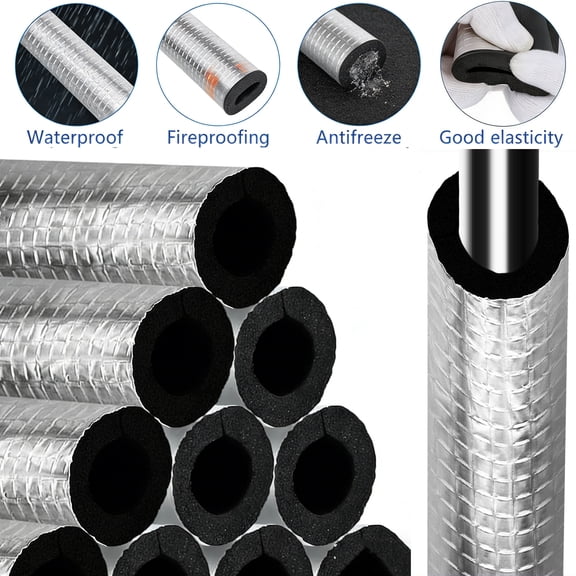 Self-Adhesive Foam Pipe Wrap,8Pack Self-Sealing Foam Insulation Pipe,TGY Outdoor Waterproof and Flame Retardant Tool for Sprinkler Spigot
