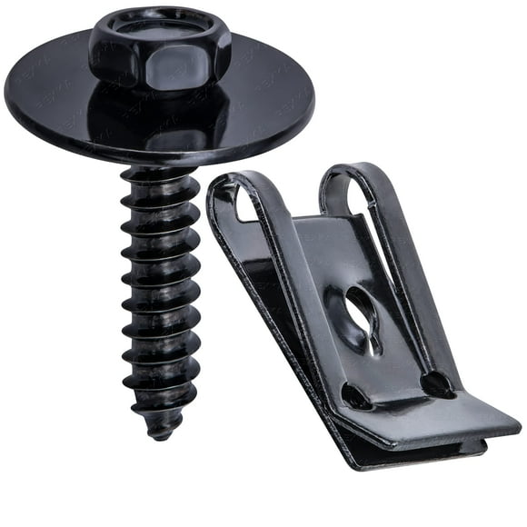 Rexka 20 Sets M4.2 Universal Fender Liner Engine Splash Shield Hex Head Screw & U Nut Kit for GM Chevy Ford Buick JeepChrysler - Multipurpose - Type A