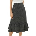 thumbnail image 1 of INSPIRE CHIC Junior's Elastic Waist Ruffle Layered Floral Skirt, 1 of 6