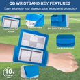 thumbnail image 3 of Pulseras de fútbol Lebared con 5 cartas de Playbook azules, 1 paquete, 3 of 7