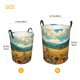 thumbnail image 3 of Balery Field Style Bicycle Young Sunflower Cesta de ropa redonda con asas, impermeable, independiente, para ropa, juguetes, dormitorio y familia-Small, 3 of 6