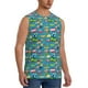 thumbnail image 2 of Fotbe Cars Transportation Men's Camiseta sin Mangas Estampada para Hombres, Playera Casual para Gimnasio, Entrenamiento, Playa-3X-Large, 2 of 7