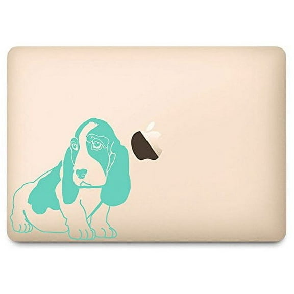 Mint Basset Hound Decal for 12" Macbook