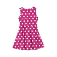 thumbnail image 4 of YOUYEDIAN Teen Girls Summer Dress Kids Cute Polka Dots Print Sleeveless Dresses Toddler Casual Patchwork Crewneck Sundress (Light pink, 11-12 Years), 4 of 4