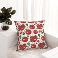 thumbnail image 6 of Pofeuu Hand Drawn Tomatoes Print Double-sided plush pillowcase Square Throw Pillow Covers Pillows Cover for Living Room Bedroom Sofa Couch Cushion Cover（No pillow core）-18"x18", 6 of 7