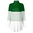 thumbnail image 4 of Topvent Tee Shirts For Women Fall Casual Long Sleeve Shirts Sweatshirt Stripe Printed High Neck Top Pullover, 4 of 5