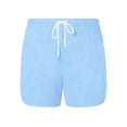 thumbnail image 2 of Dolphin Shorts Women Drawstring Summer Lounge Workout Sports Mini Shorts Booty Athletic Gym Sweatshorts (M, Light Blue), 2 of 7