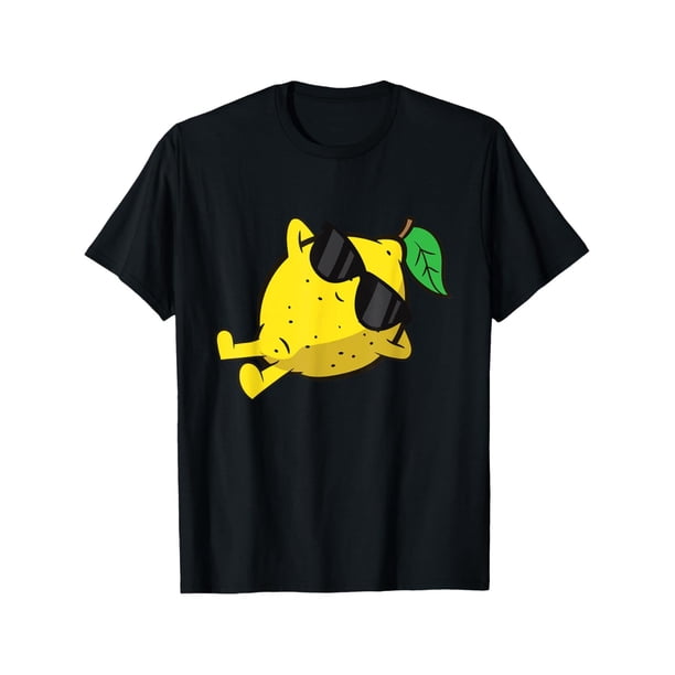 Cute Lemon Fruit Relaxing Lazy Citrus Lemon T-Shirt Women Men Tee Top