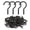 Black, variant on Screw Hooks, 1-1/4 Inch Metal Screw in Cup Hooks, 50 Pcs | Twist in Thread Hooks, Heavy Duty, Outdoor Indoor Daily Use