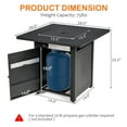 thumbnail image 4 of Costway Table de Foyer au Propane de 28 Pouces 50 000 BTU pour Patio, Foyer au Gaz Carré avec Roche de Lave, 4 of 10