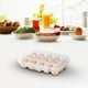 thumbnail image 4 of Organizador de frigorífico de plástico apilable para huevos apilables con asa para almacenamiento en la cocina, 4 of 4