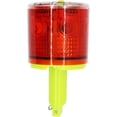 thumbnail image 1 of HUGFEGWE Solar Strobe Warning Light 360 Degree Single Column Super Bright Waterproof IP48 for Construction Traffic Dock Marine Light Control Flashing with Switch (Red) CJB91-28378, 1 of 7