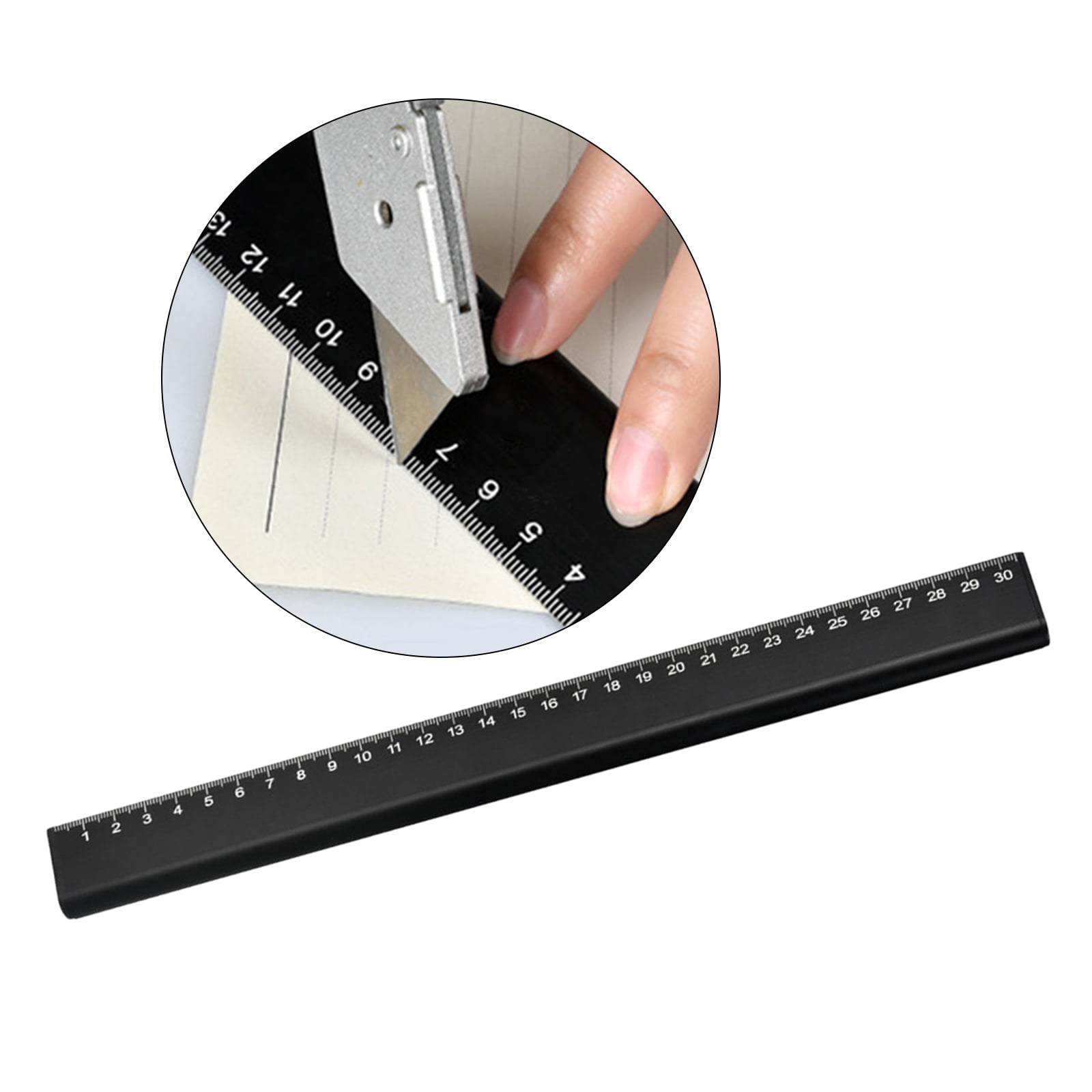 6 inch/12 inch Water Drop Scale Ruler Metal Measuring Ruler Drafting Tool 