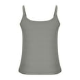 thumbnail image 4 of Rciityk Women Spaghetti Strap Tank Top Summer Round Neck Solid Color Slim Fitted Camisole - Summer Savings Clearance, 4 of 5