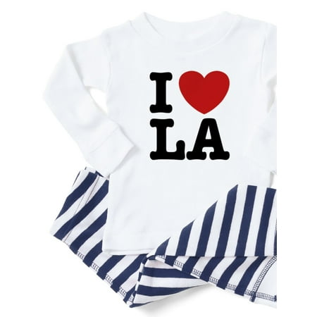 

CafePress - I Love LA - Toddler Long Sleeve Pajama set