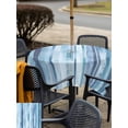 thumbnail image 5 of Outdoor Tablecloth with Umbrella Hole for Patio/Picnic/Party/Camping, Blue Ombre Waterproof Table Cloth Square Cover Washable, Watercolor Modern Abstract Art (60"x 60"), 5 of 8
