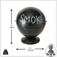 thumbnail image 5 of Smoke Ashtray, Lidded Dome, Pedestal Base, BBQ Grill Party Style, Black Lacquered Iron, 6 Inches, 5 of 7