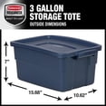 thumbnail image 2 of Bidones de almacenamiento Rubbermaid Roughneck, 11,3 L, paquete de 6 unidades, color índigo, 2 of 6