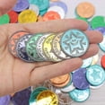 thumbnail image 3 of Juego de monedas doradas de plástico Cat Treats Lucky Pirate, 100 unidades, 3 of 5