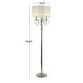 thumbnail image 3 of DecMode 63" 3 Light Silver Floor Lamp with White Microfiber Shade, 3 of 10