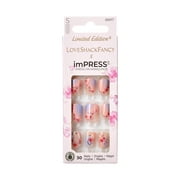 LoveShackFancy x imPRESS Press-On Manicure Limited Edition Short Square, Pink, 30 Pieces