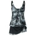 thumbnail image 5 of Print Two Piece Swimdress Swimsuits for Women Tummy Control Swim Dresses Skirt with Swim Bottom 2 Piece Swimsuits for Women Sling Wrap Bathing Suit Swim Dress and Briefs Swimwear, 5 of 6